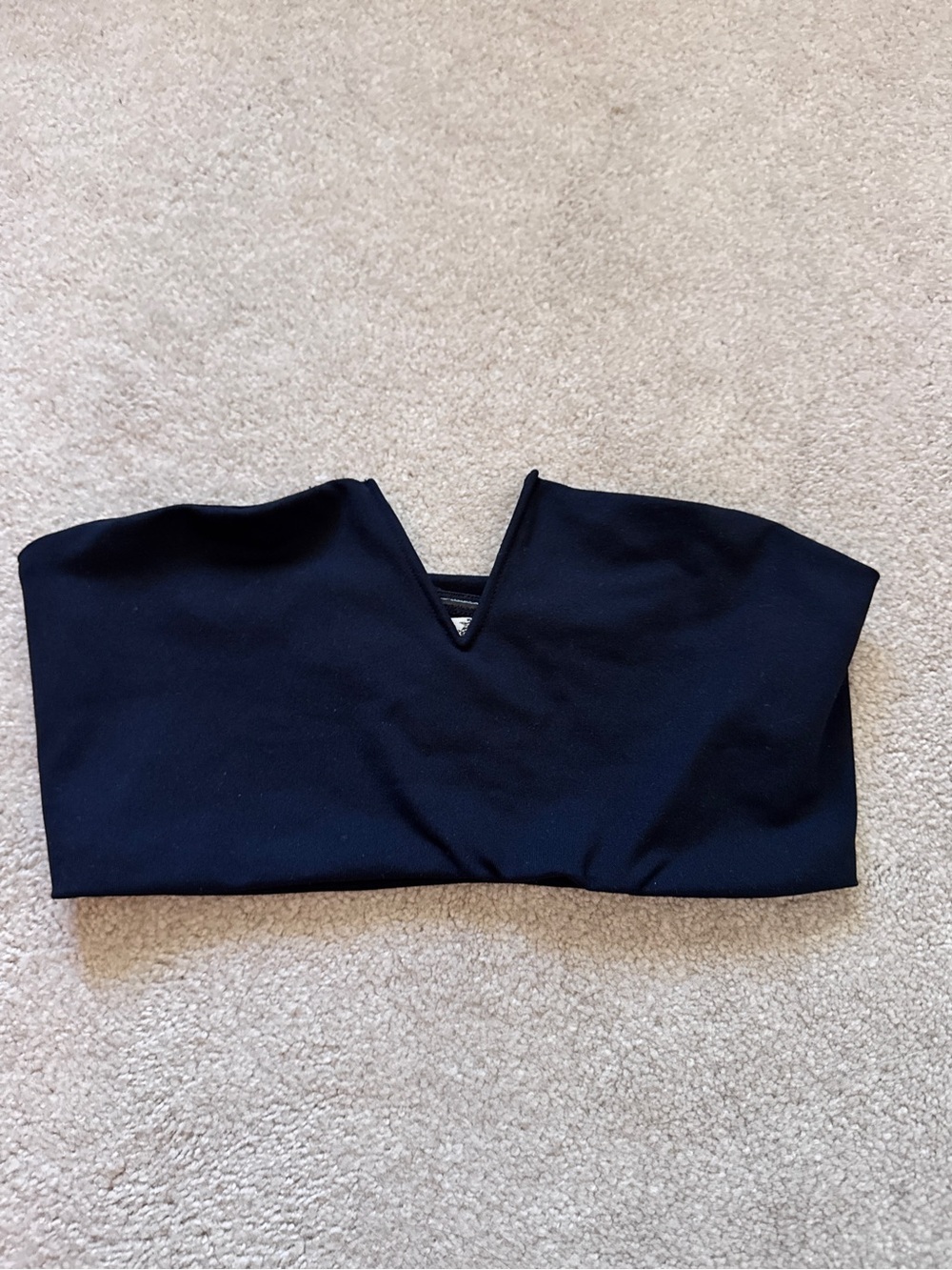 Free People Black V-Notch Strapless Crop Top - never worn